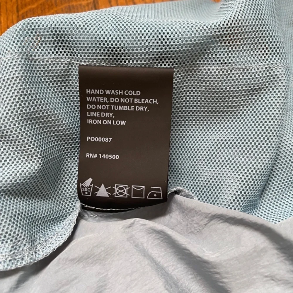 RtA Drawstring Clyde Nylon Shorts in Light Blue with Drawstring Sz L